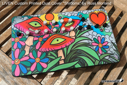 LIVEN Dust Cover "Shrooms" by Russ Morland - Cremacaffe Design