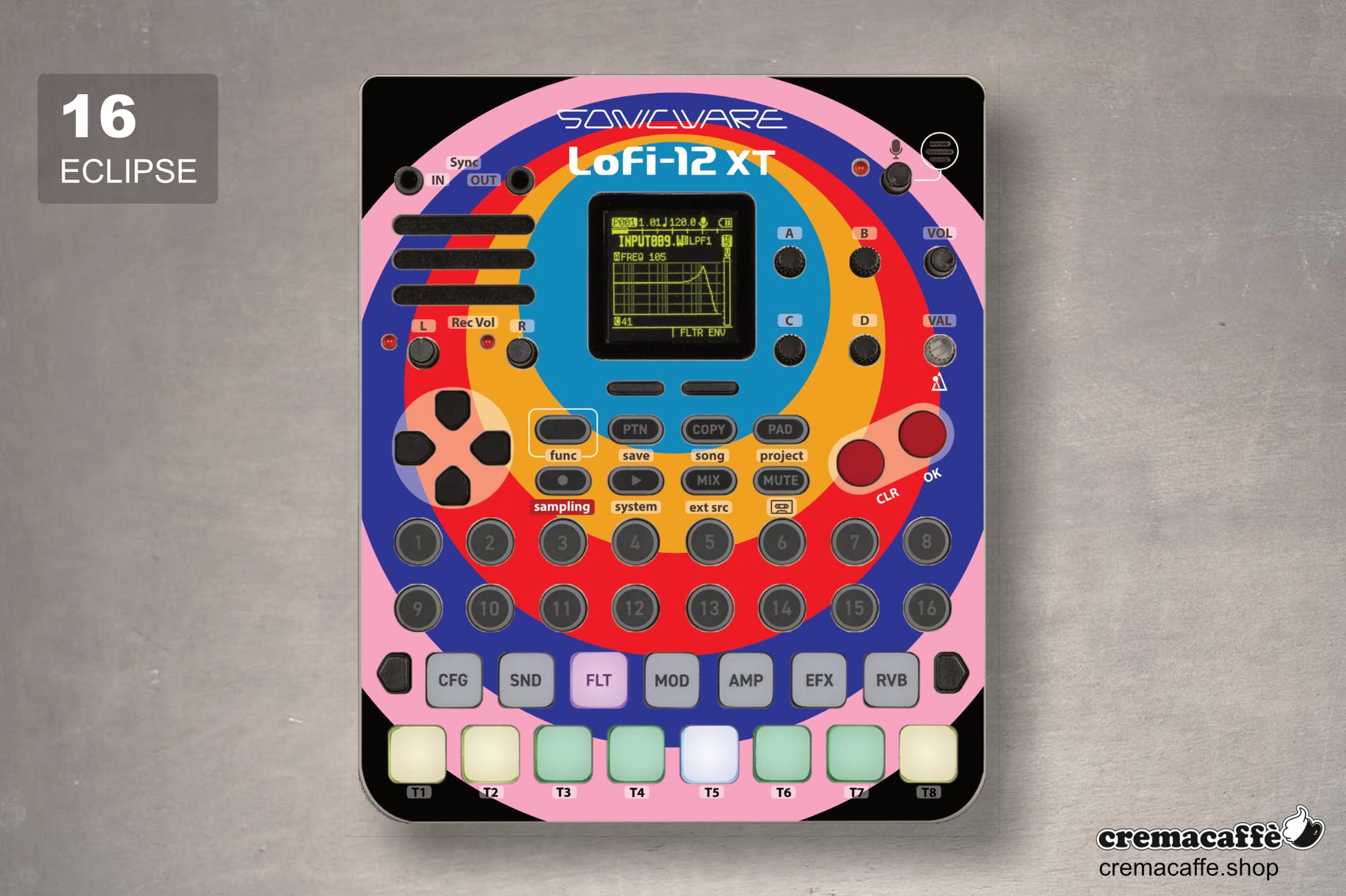 Sonicware LoFi-12 XT ECLIPSE Skin - Cremacaffe Design