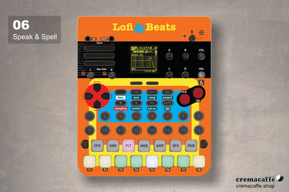 Speak and Spell design - Sonicware LOFI-12 XT  - Cremacaffe Design