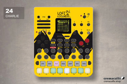 Sonicware LoFi-12 XT "Charlie Brown Tribute" Skin - Cremacaffe Design
