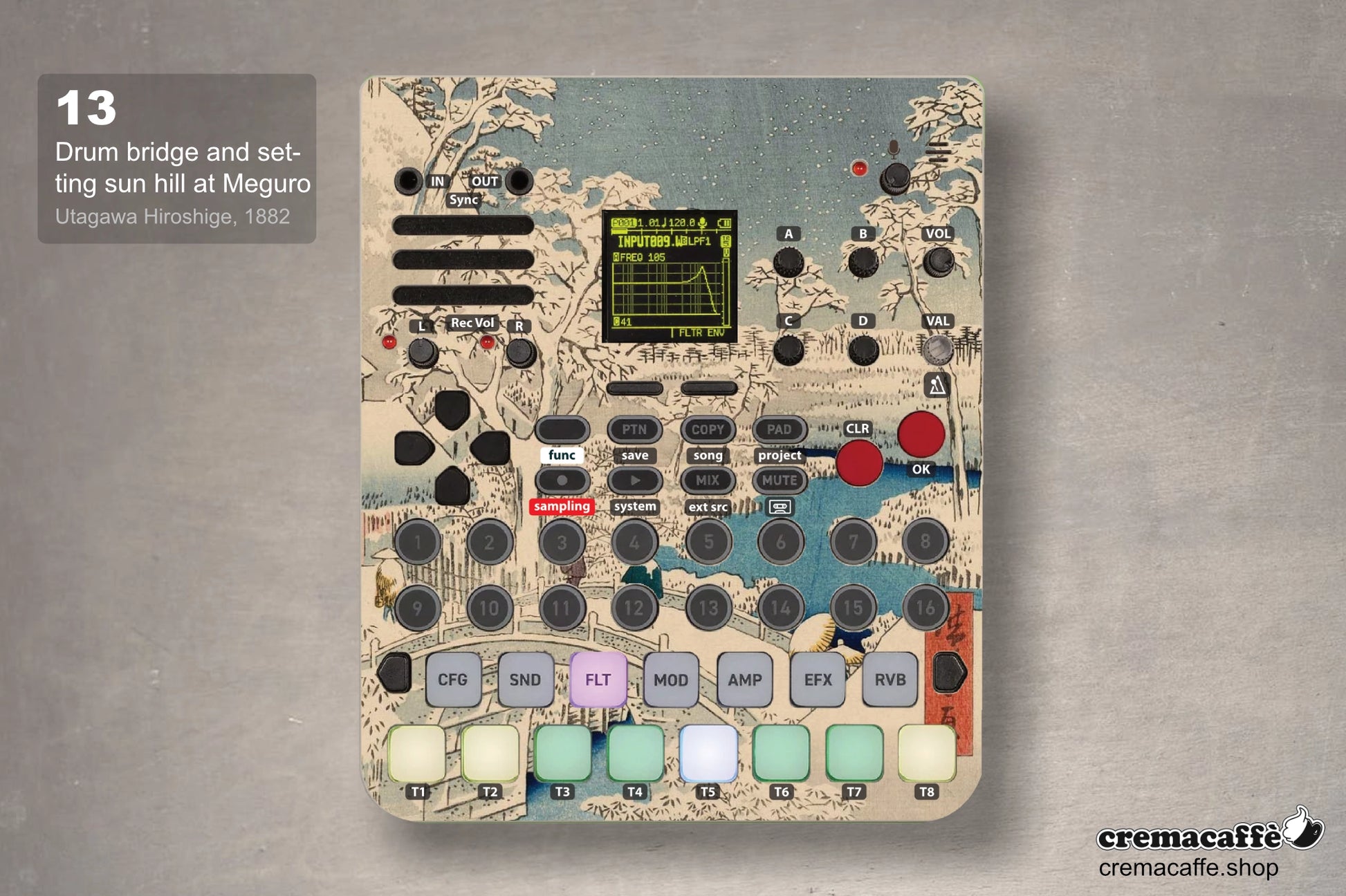 Drum bridge design - Sonicware LOFI-12 XT  - Cremacaffe Design
