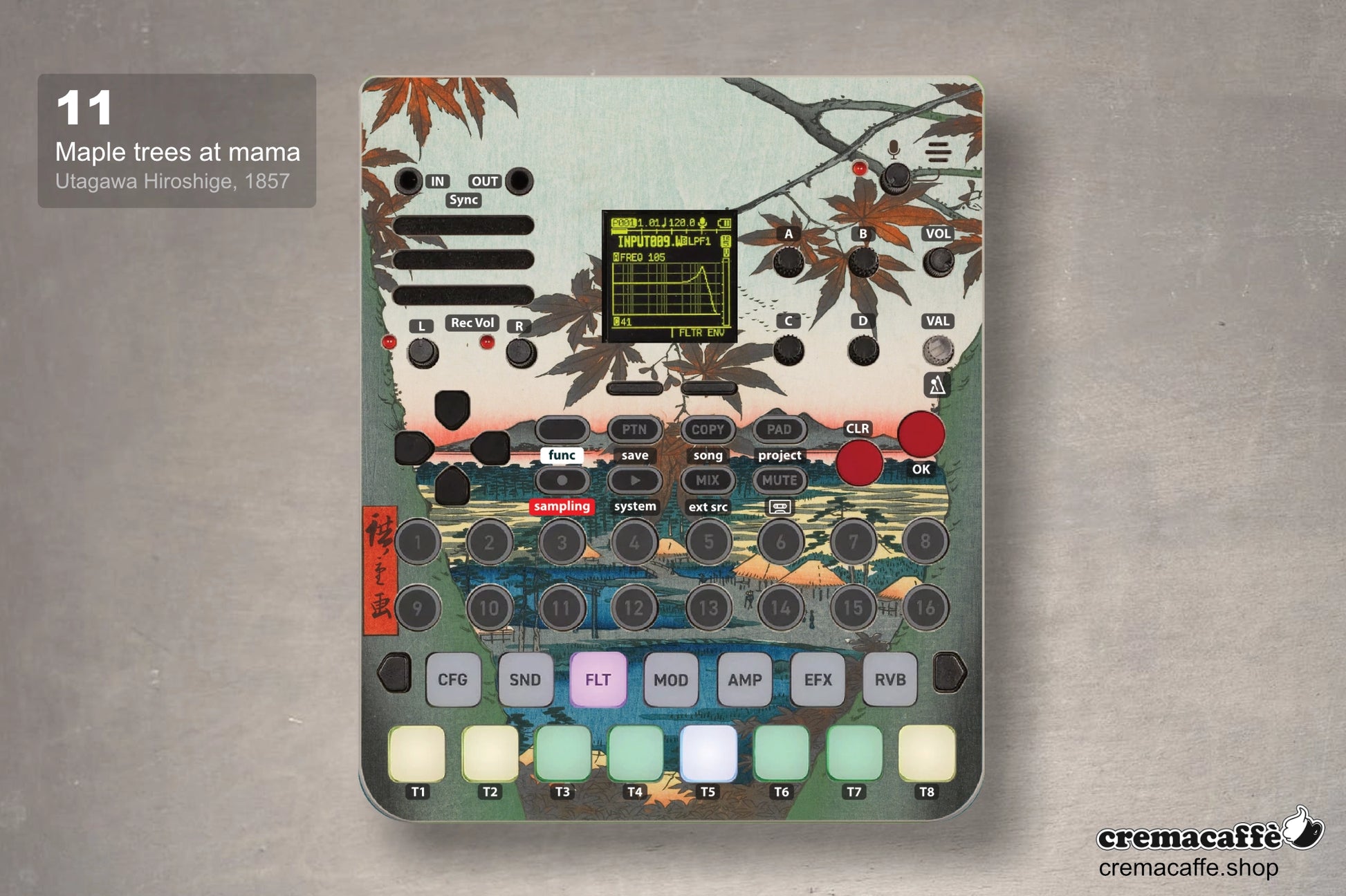 Maple Trees at Mama design - Sonicware LOFI-12 XT  - Cremacaffe Design