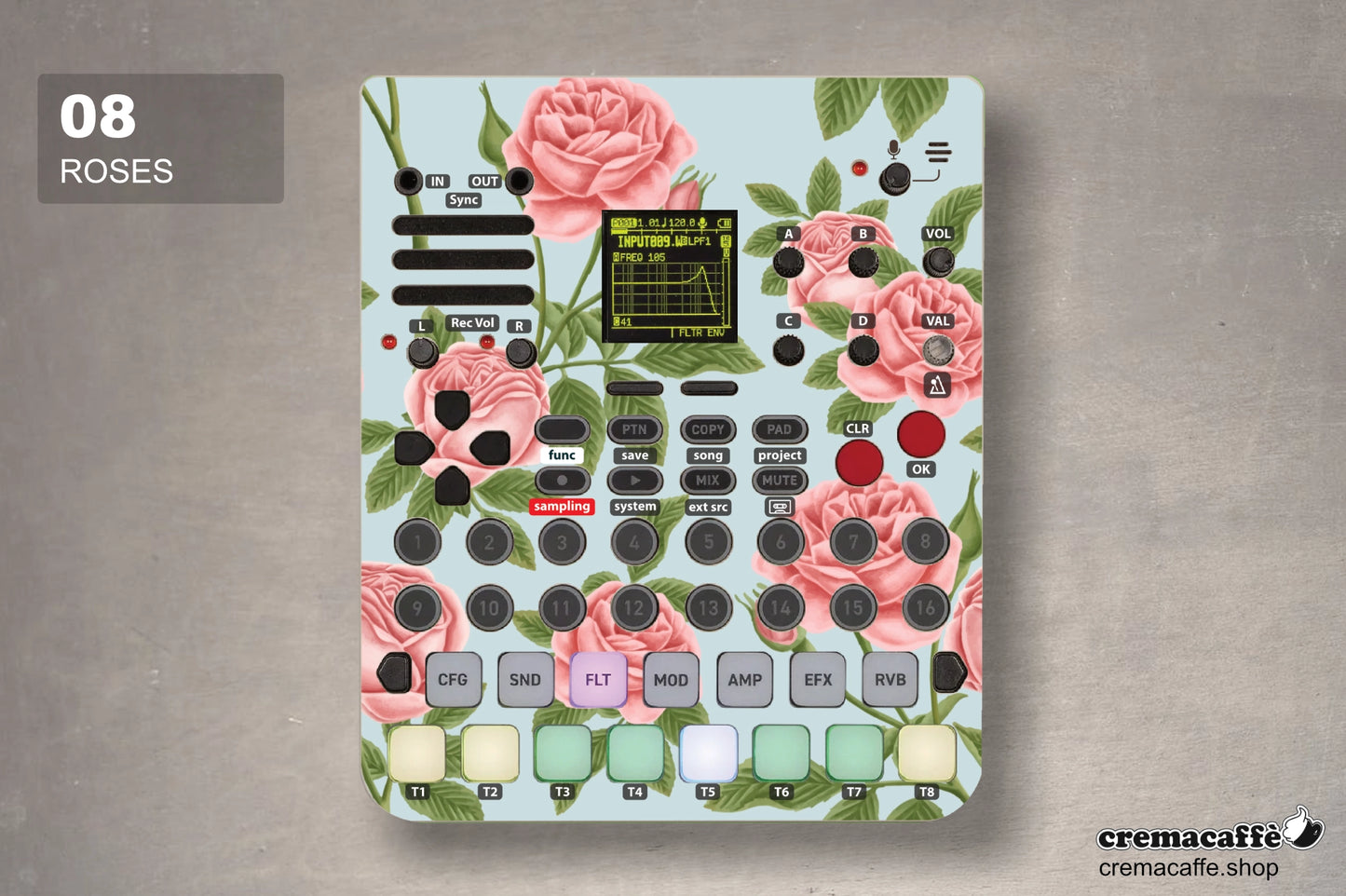 Roses design - Sonicware LOFI-12 XT  - Cremacaffe Design