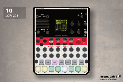 Sonicware LoFi-303 Skin - Cremacaffe Design