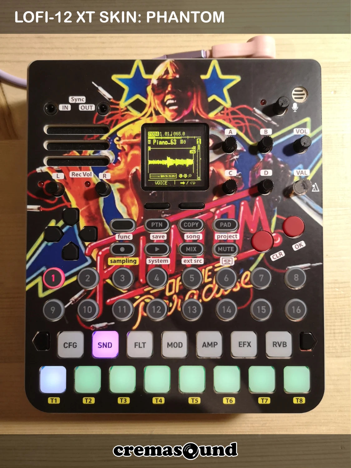 Phantom of the Paradise Skin for the Sonicware Lofi-12 XT sampler - CremaSound