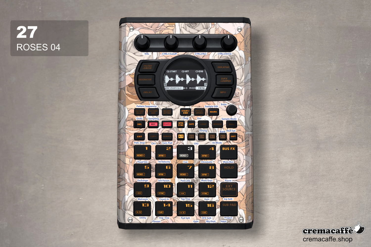 SP-404 MK2 Skin: ROSES 04 | Cremacaffe Design