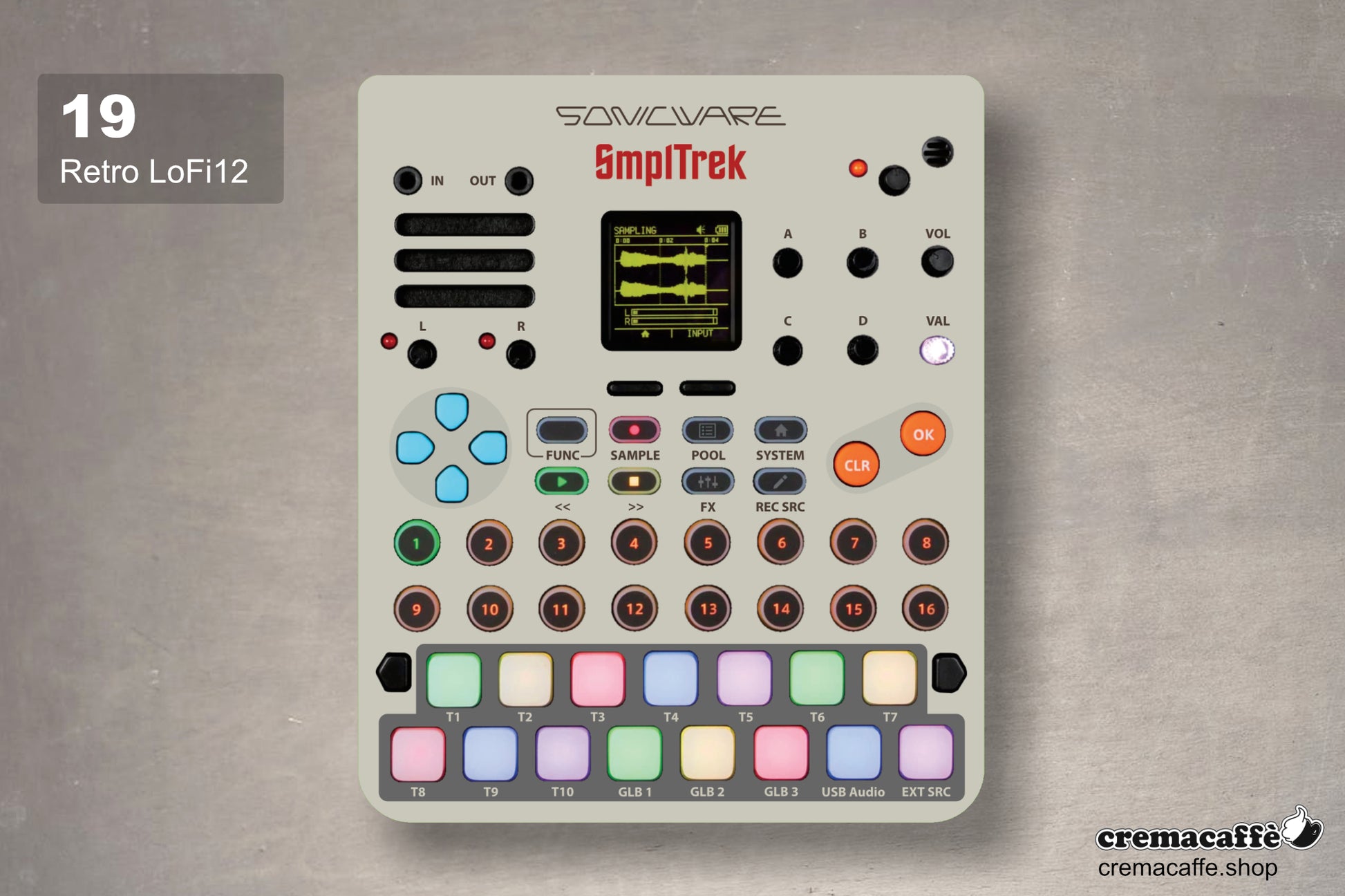 SmplTrek skin: Retro LoFi-12 XT - Cremacaffe Design