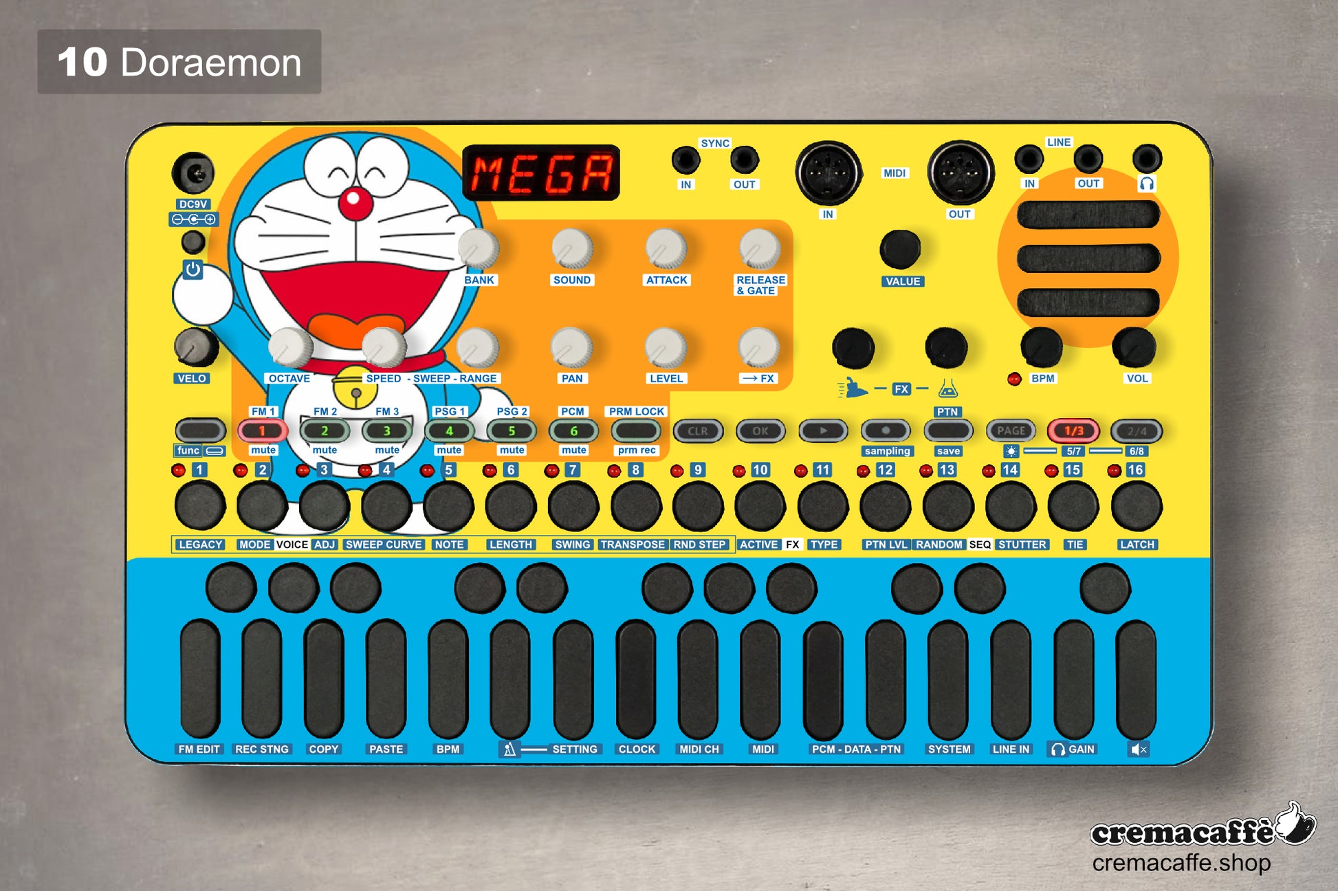 Sonicware LIVEN Skin - Doraemon - Cremacaffe Design