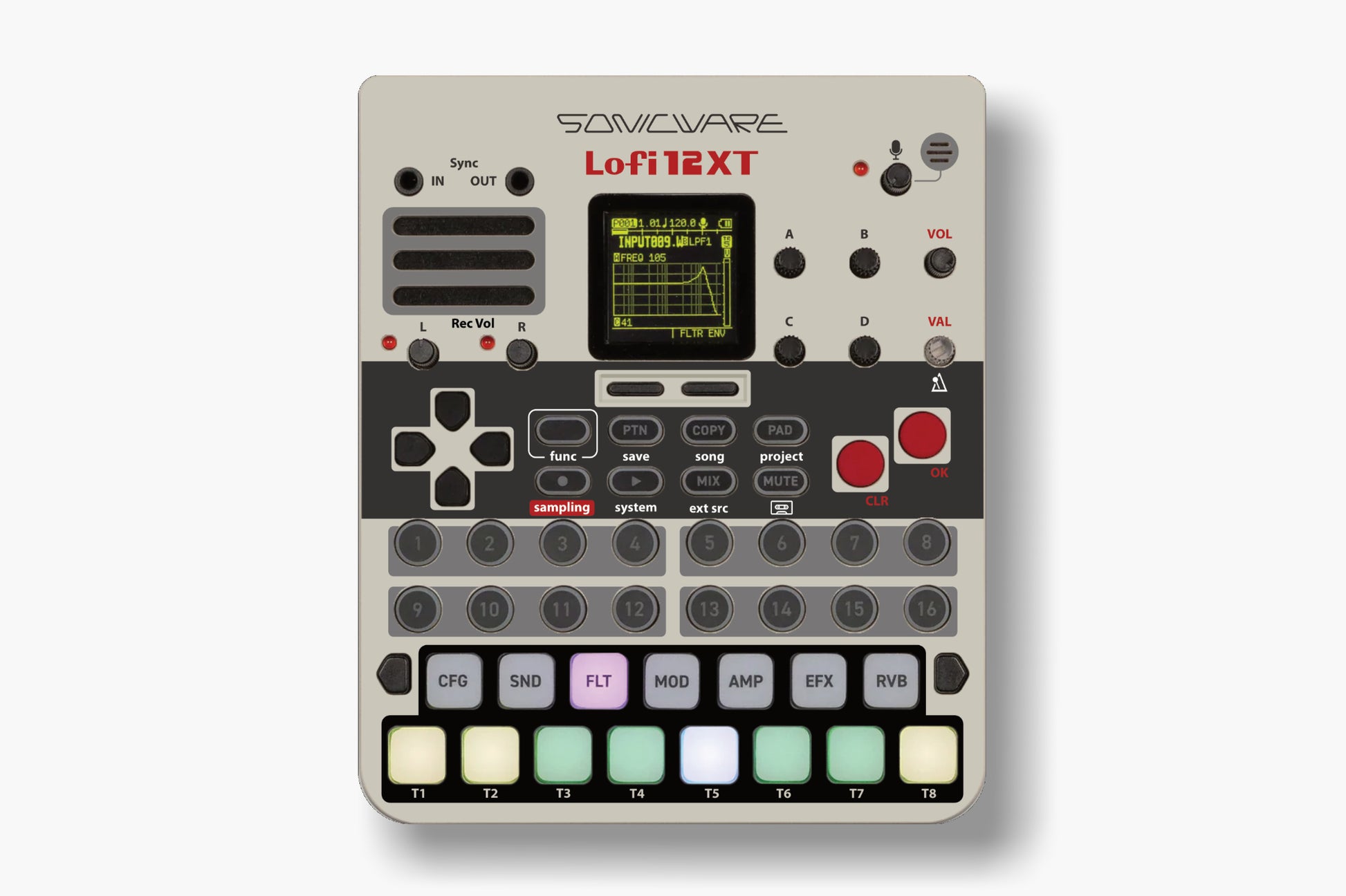 Sonicware LoFi-12 XT Retro Edition Skin - Cremacaffe Design