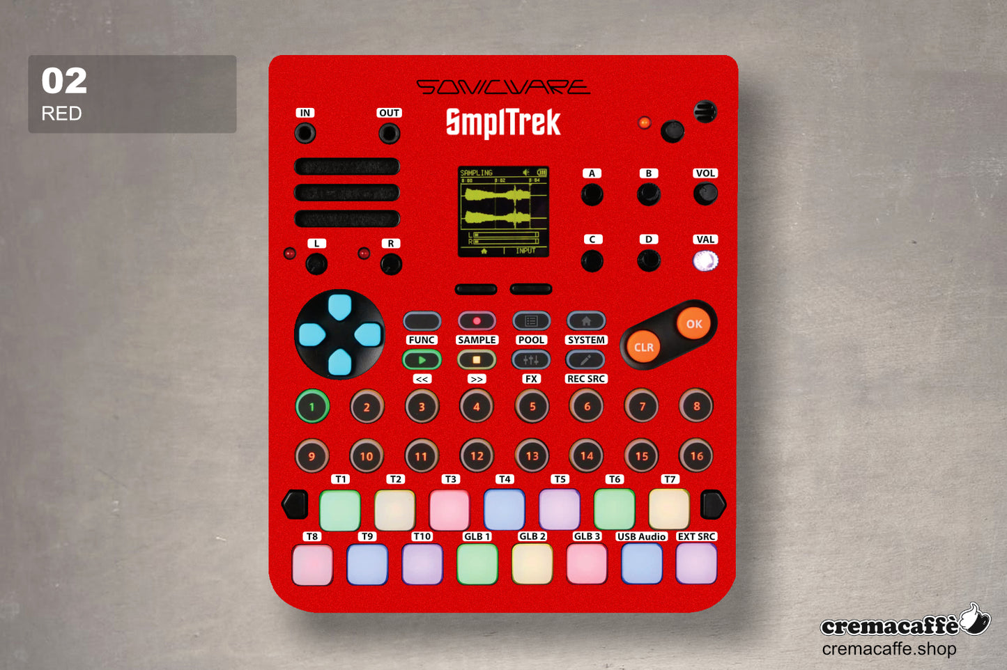 SmplTrek skin: RED solid color - Cremacaffe Design