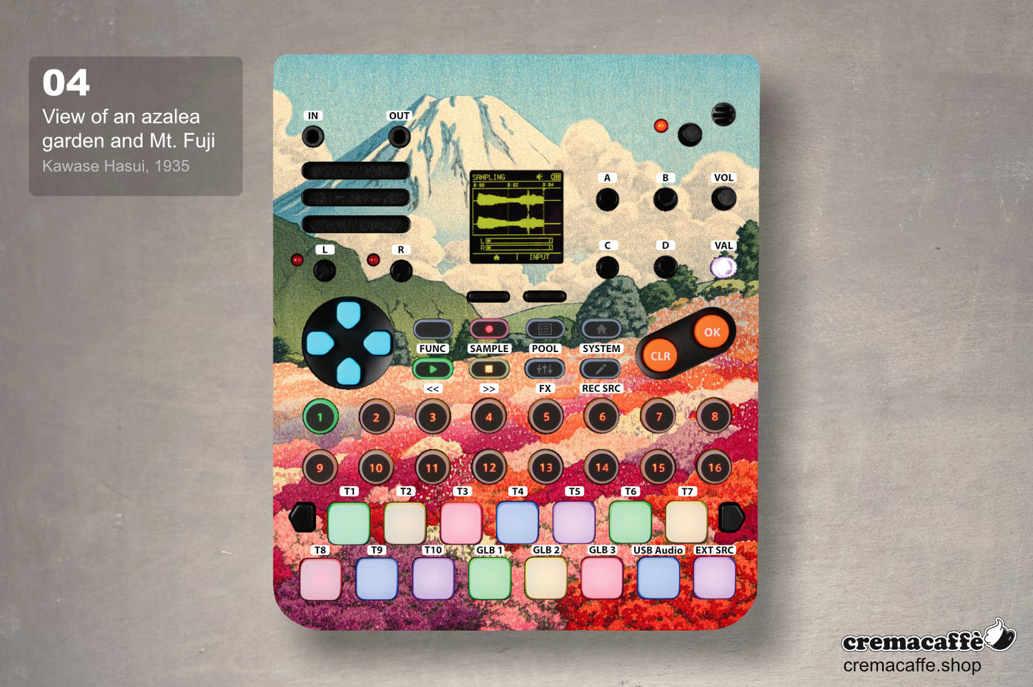 SmplTrek skin: View of an Azalea Garden and Mt. Fuji - Cremacaffe Design