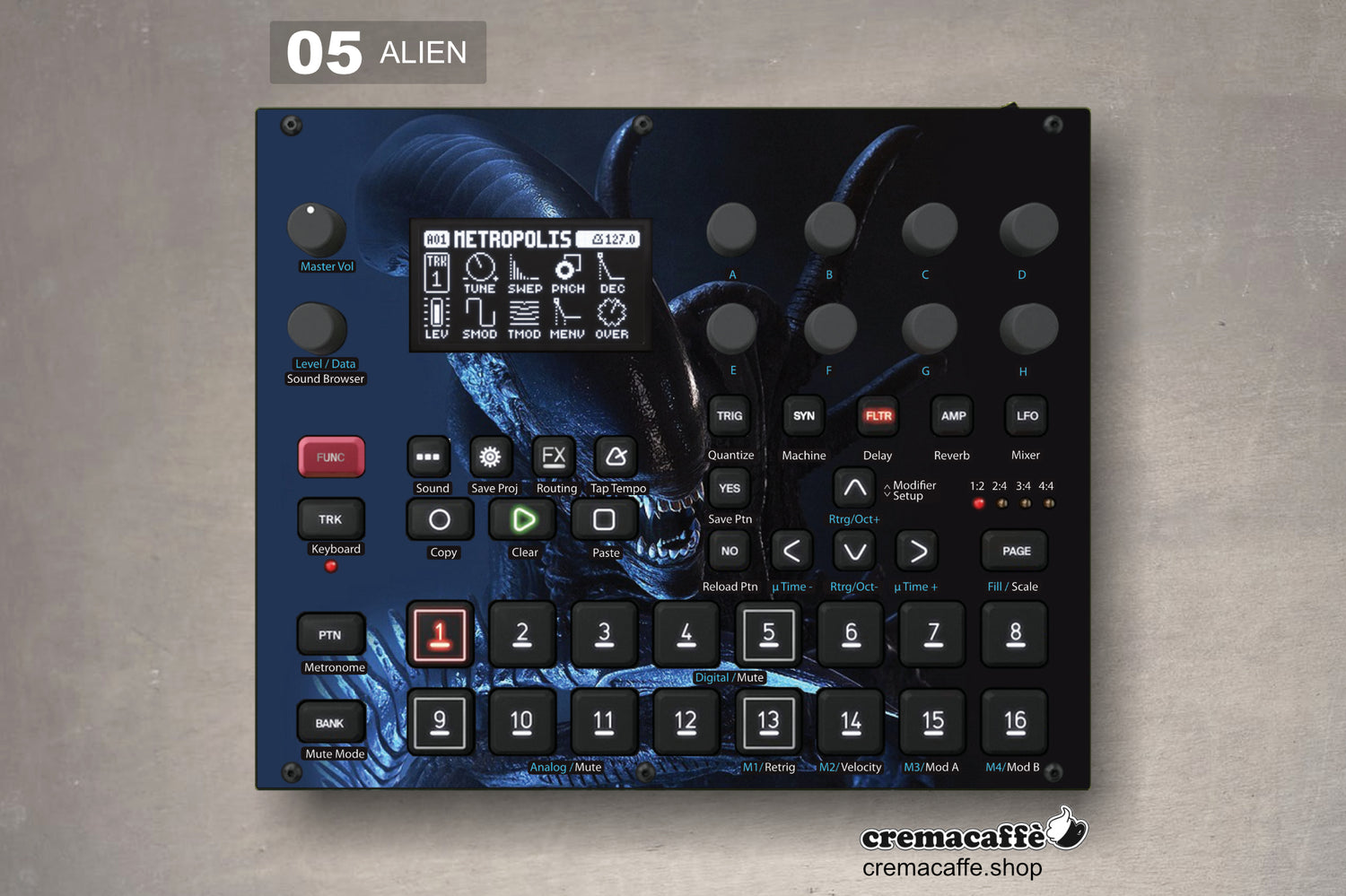 Elektron Syntakt Skin - ALIEN | Cremacaffè Design