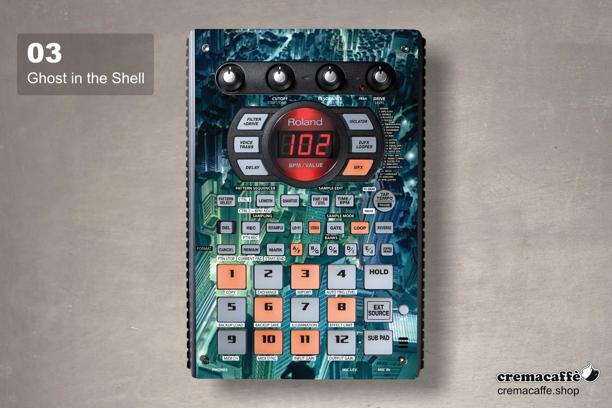 SP-404 SX Skin - Ghost in the Shell | Cremacaffe Design